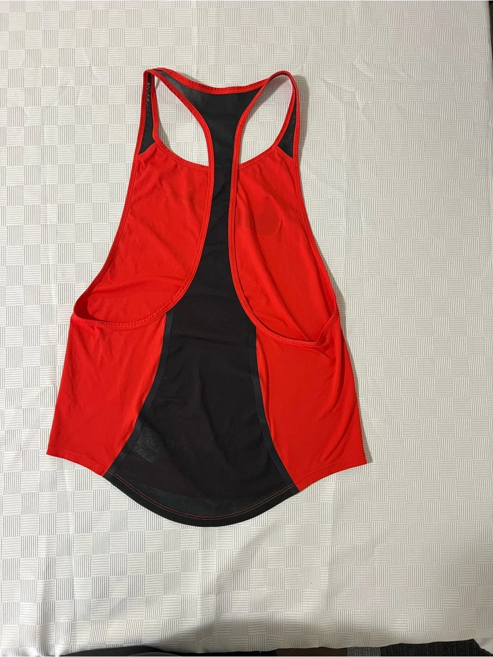 Nike Orange Racerback Performance Tank with Black Swoosh